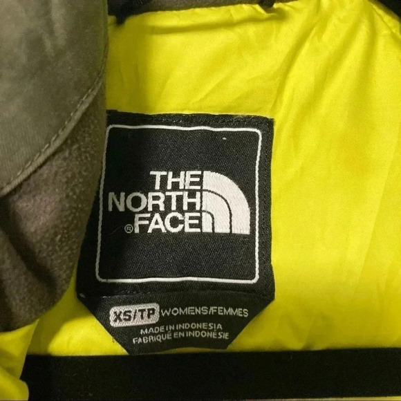 The North Face HyVent army green down  puffer parka hooded jacket - Picture 8 of 16